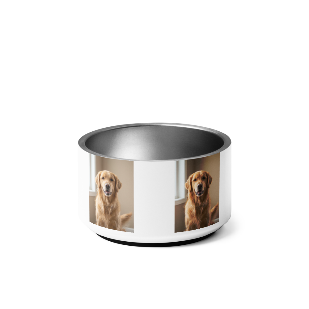 Custom Pet Photo Pet Bowl — Color: White, Size: 18 oz