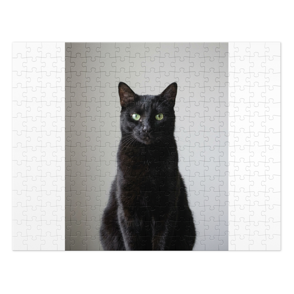 Custom Pet Photo Jigsaw Puzzle, shown with an example photo