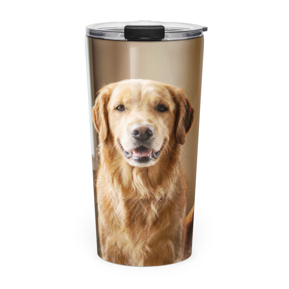 Custom Pet Photo Tumbler — Color: White, Size: 20oz